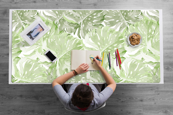 Íróasztal könyökalátét Monstera levelek