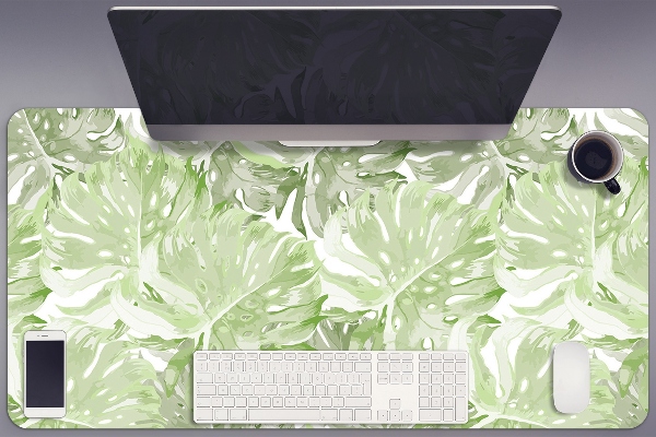 Íróasztal könyökalátét Monstera levelek
