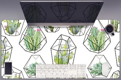 Íróasztal könyökalátét Kaktuszok szilárd anyagokban