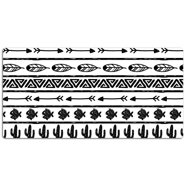 Íróasztal könyökalátét Boho fekete-fehér