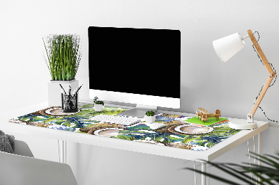 Íróasztal könyökalátét Kókuszdió és levelek