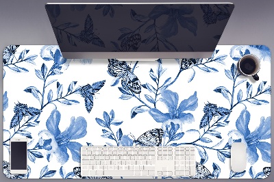 Íróasztal könyökalátét Kék virágok