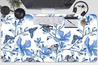 Íróasztal könyökalátét Kék virágok