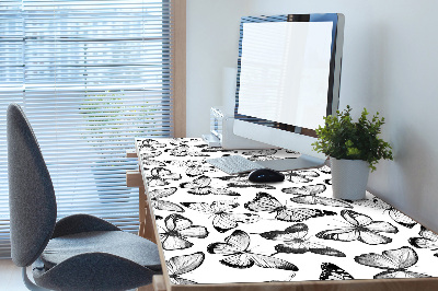Íróasztal könyökalátét Fekete-fehér pillangó