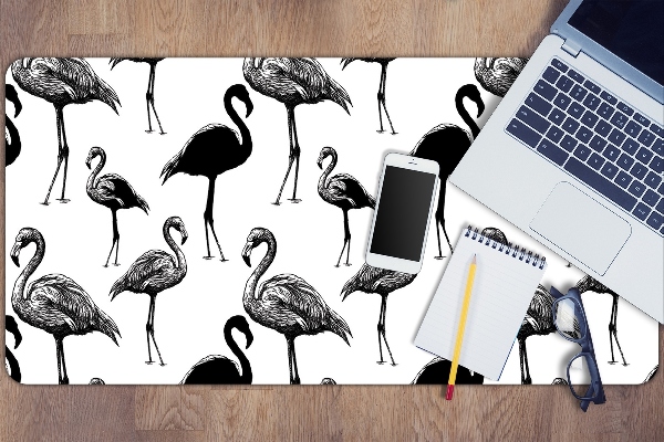 Íróasztal könyökalátét A flamingók retro stílusát