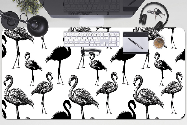 Íróasztal könyökalátét A flamingók retro stílusát