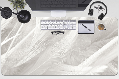 Íróasztal könyökalátét Gyönyörű fehér tollak
