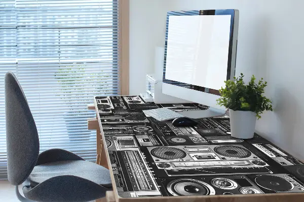 Íróasztal könyökalátét Régi iskolai boombox