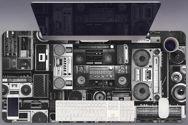 Íróasztal könyökalátét Régi iskolai boombox