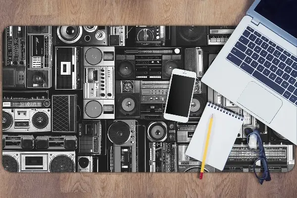 Íróasztal könyökalátét Régi iskolai boombox