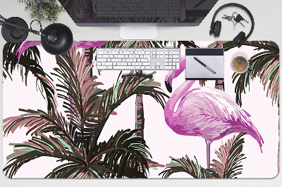 Íróasztal könyökalátét Flamingók a tenyérben