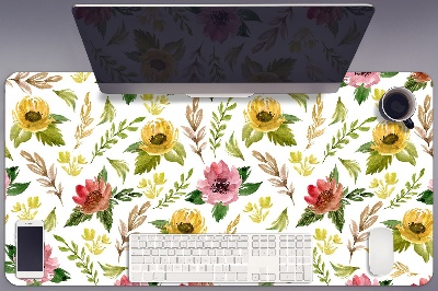 Íróasztal könyökalátét Akvarell virágok