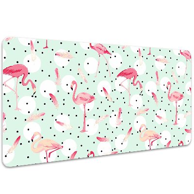 Íróasztal könyökalátét Flamingók és pontok