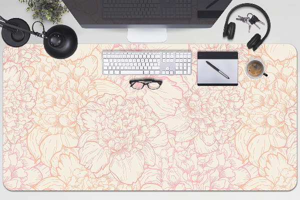 Íróasztal alátét Rózsaszín peonies
