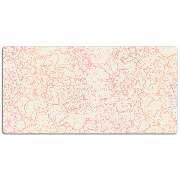 Íróasztal alátét Rózsaszín peonies