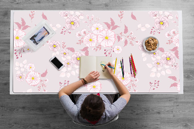 Íróasztal alátét Kis rózsaszín virágok
