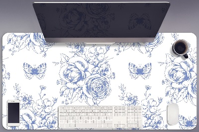 Íróasztal alátét Pillangók és virágok