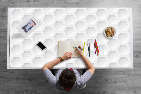 Íróasztal alátét Háromdimenziós hexagonok