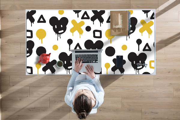 Íróasztal alátét Fekete és sárga graffiti