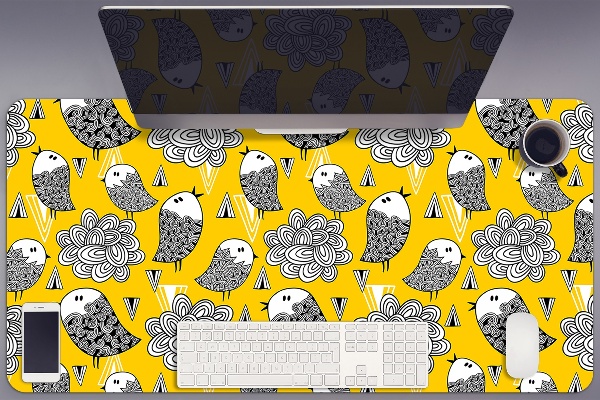 Íróasztal alátét Doodle madarak