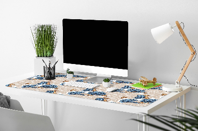 Íróasztal alátét Kék virágok