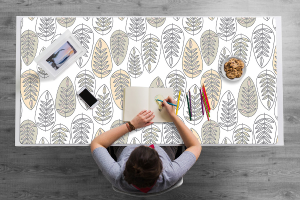 Íróasztal alátét Levelek. Grafika