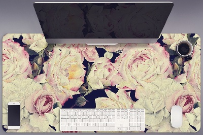 Íróasztal alátét Fehér rózsák