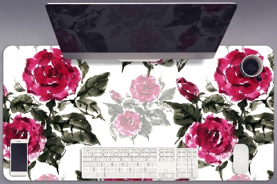Íróasztal alátét Festett rózsák