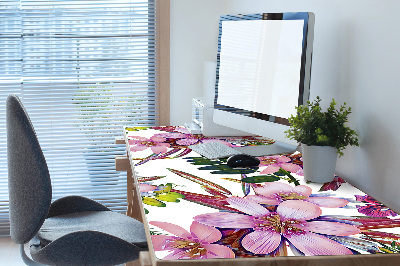 Íróasztal alátét Rózsaszín virágok