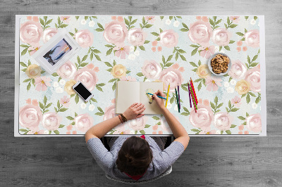 Íróasztal alátét Akvarell virágok