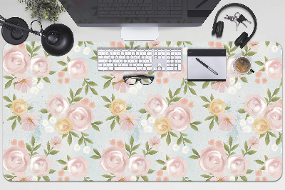 Íróasztal alátét Akvarell virágok