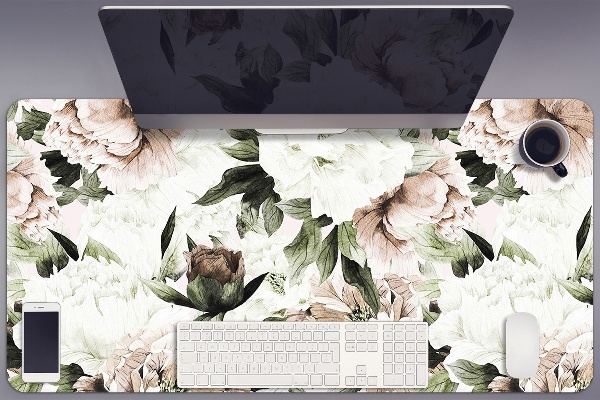 Íróasztal alátét Virágzó peonies