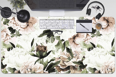 Íróasztal alátét Virágzó peonies