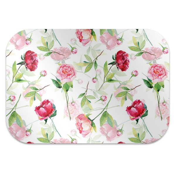 Padlóvédő székalátét Piros virágok