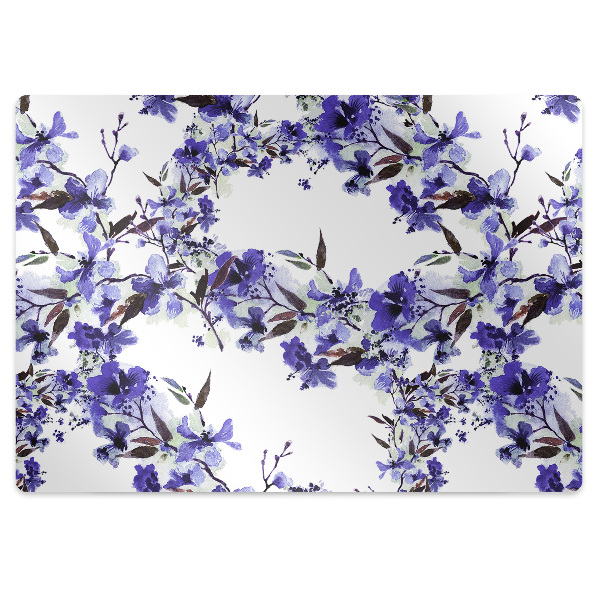 Padlóvédő székalátét Kék virágok