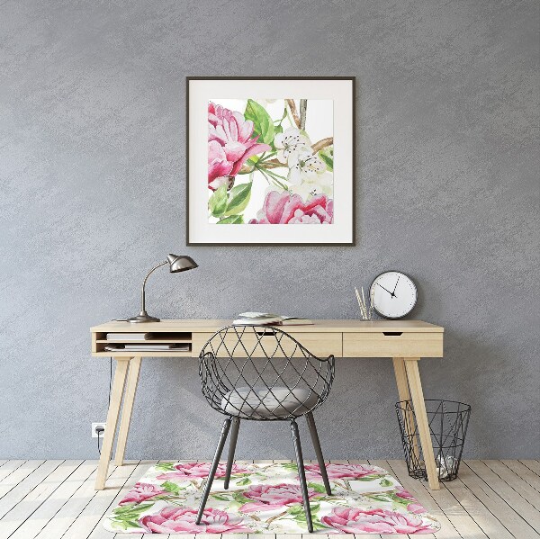 Padlóvédő székalátét Rózsaszín peonies