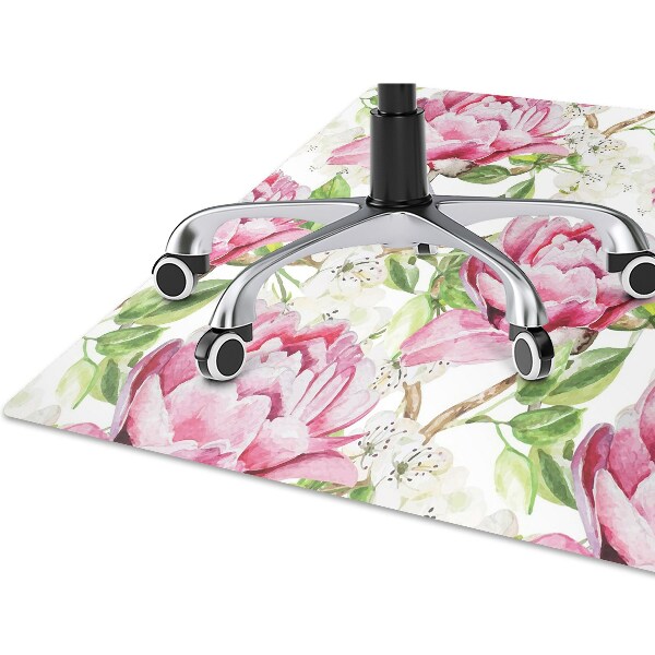 Padlóvédő székalátét Rózsaszín peonies