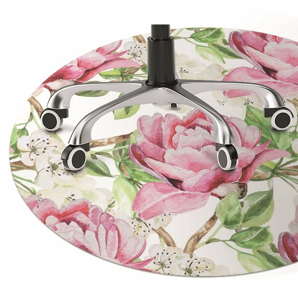 Padlóvédő székalátét Rózsaszín peonies