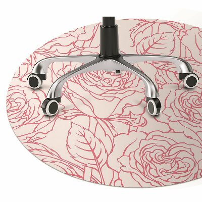 Padlóvédő székalátét Rózsák doodle