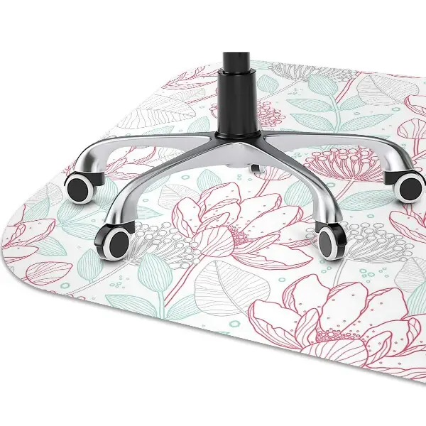 Padlóvédő székalátét Virág kontúrok