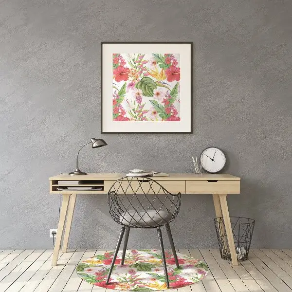 Padlóvédő székalátét Egzotikus hibiszkusz