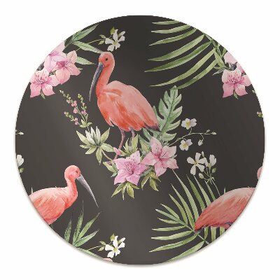 Padlóvédő székalátét Fekete flamingó