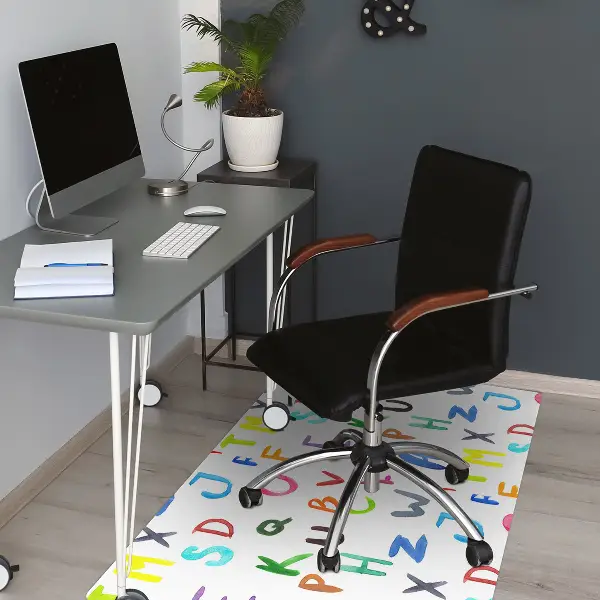 Padlóvédő székalátét Színes betűk