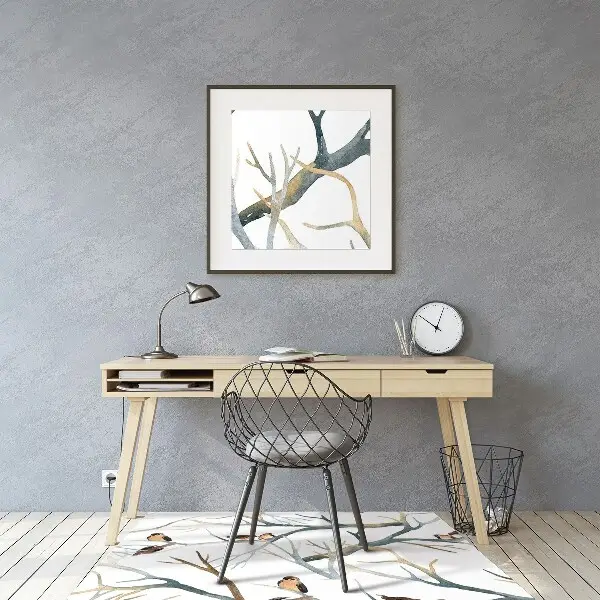 Padlóvédő székalátét Vereszek az ágakon