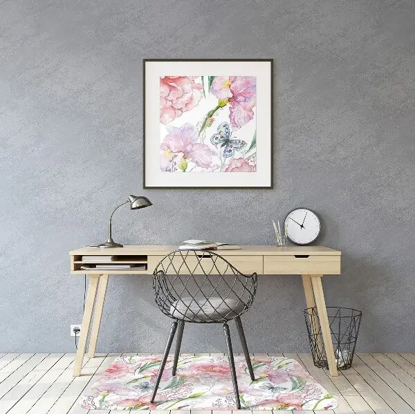 Padlóvédő székalátét Virágok peonies