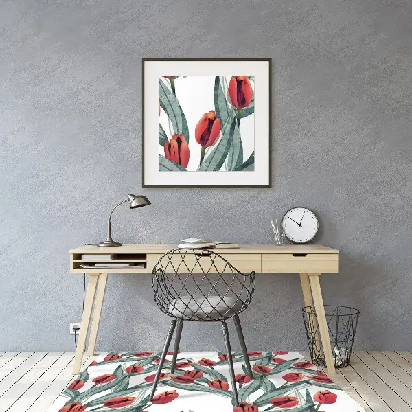 Padlóvédő székalátét Tulipánok