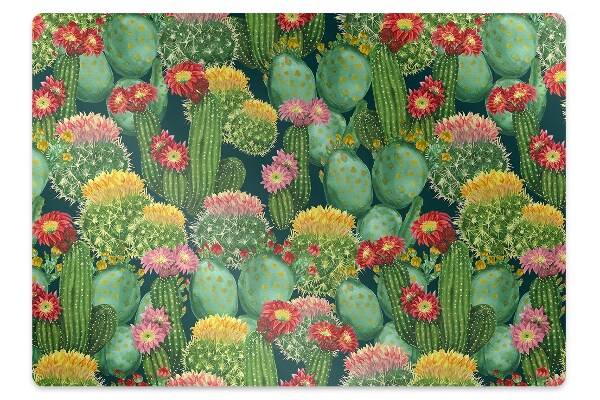 Padlóvédő székalátét Virágzó kaktuszok