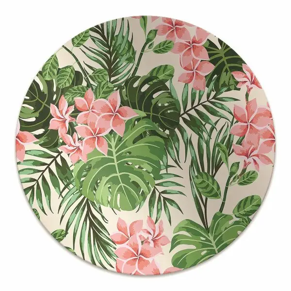 Padlóvédő székalátét Virágok hawaii