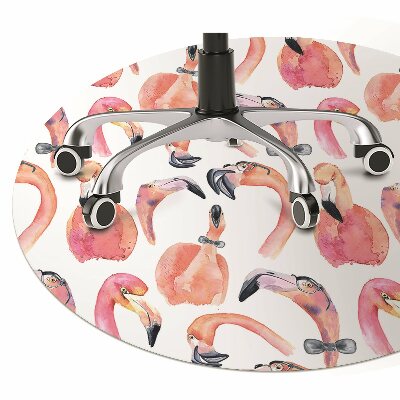 Padlóvédő székalátét Őrült flamingók