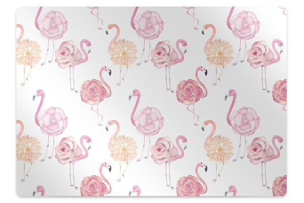 Székalátét Flamingók és virágok